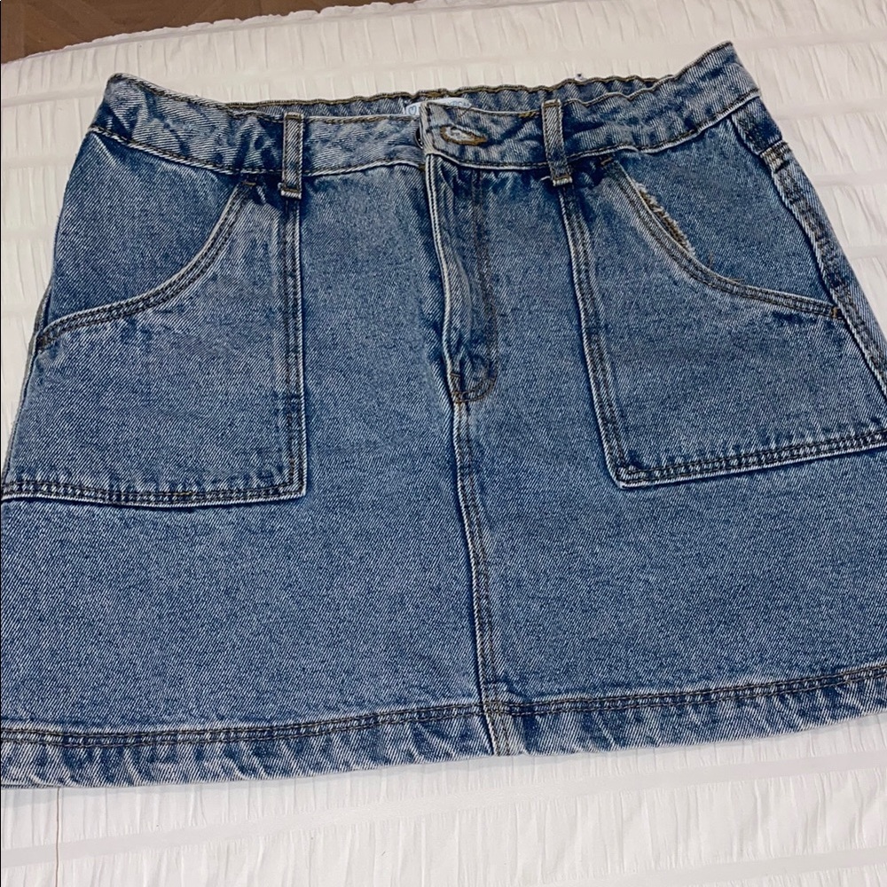 Primark Blue A-Line Mini Skirt Casual